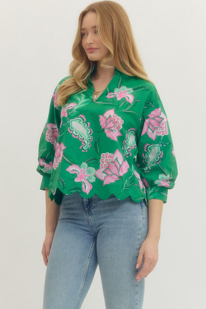 Charleston Floral Top