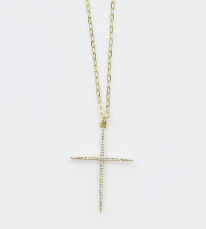 Full Of Grace Cross Necklace | Gold