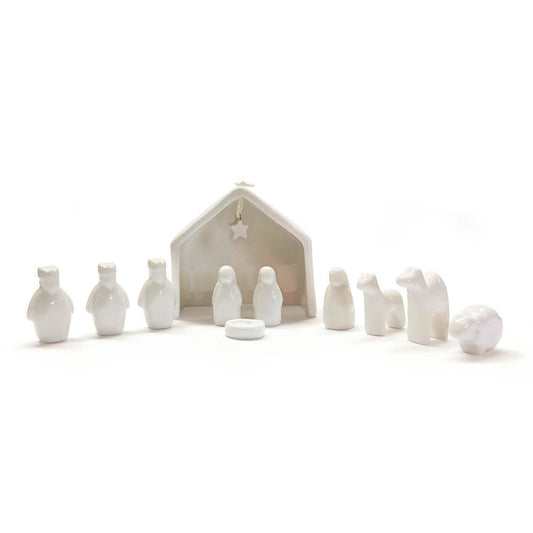 Precious Keepsake Miniature Nativity Scene Set in Gift Box | 11 Pc