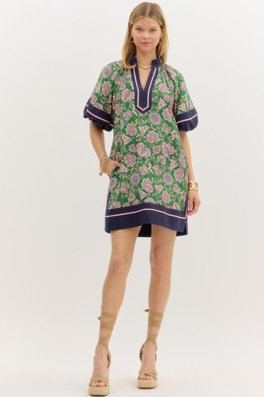 Paisley Pop Mini Dress