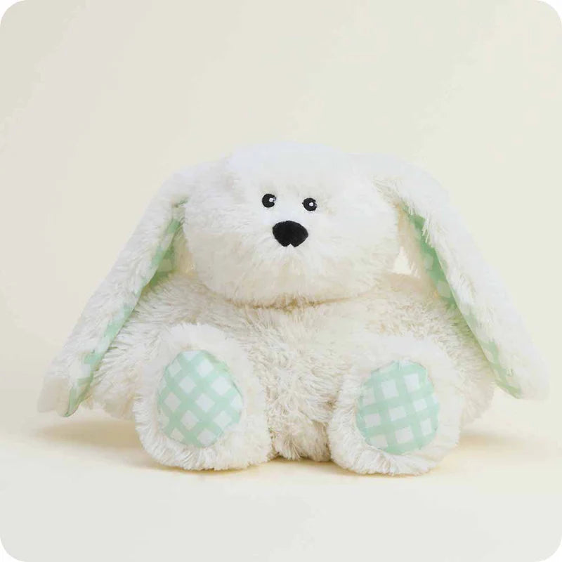 Cream Bunny with Gingham Ears Warmies