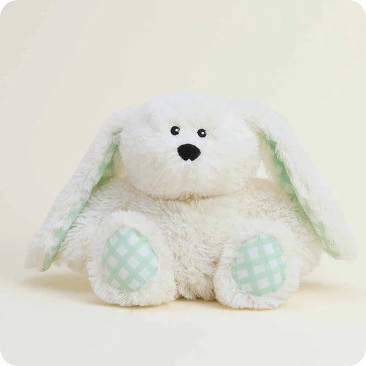 Cream Bunny with Gingham Ears Warmies