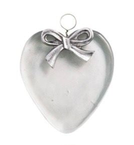 Metal Bow Glass Ornament