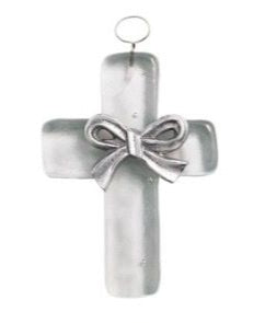 Metal Bow Glass Ornament