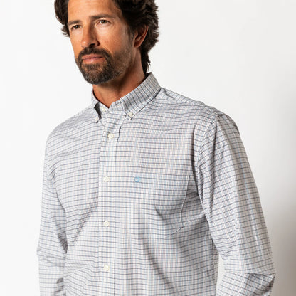 Performance Poplin Sport Shirt | Edison Plaid | Duck Head