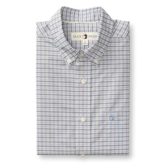 Performance Poplin Sport Shirt | Edison Plaid | Duck Head