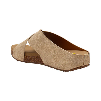 Ablette Faux Leather Criss Cross Sandal