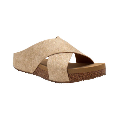 Ablette Faux Leather Criss Cross Sandal