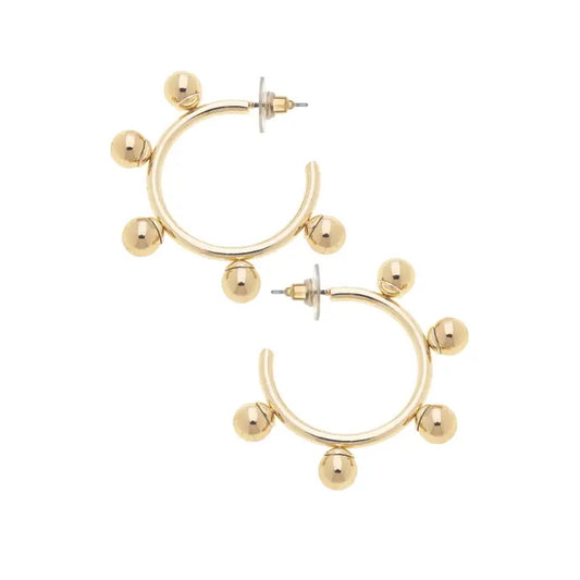 Allison Resin Bead Hoop Earrings | Canvas