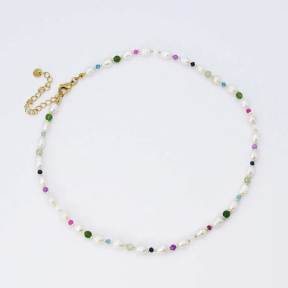 Pearl Girl Gemstone Necklace