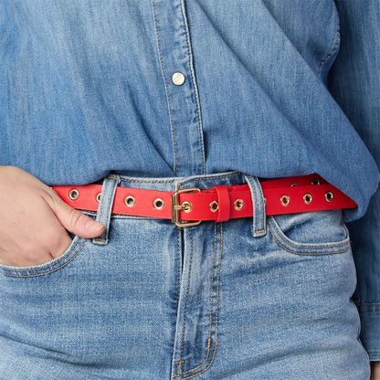 Glam Grommet Vegan Leather Belt