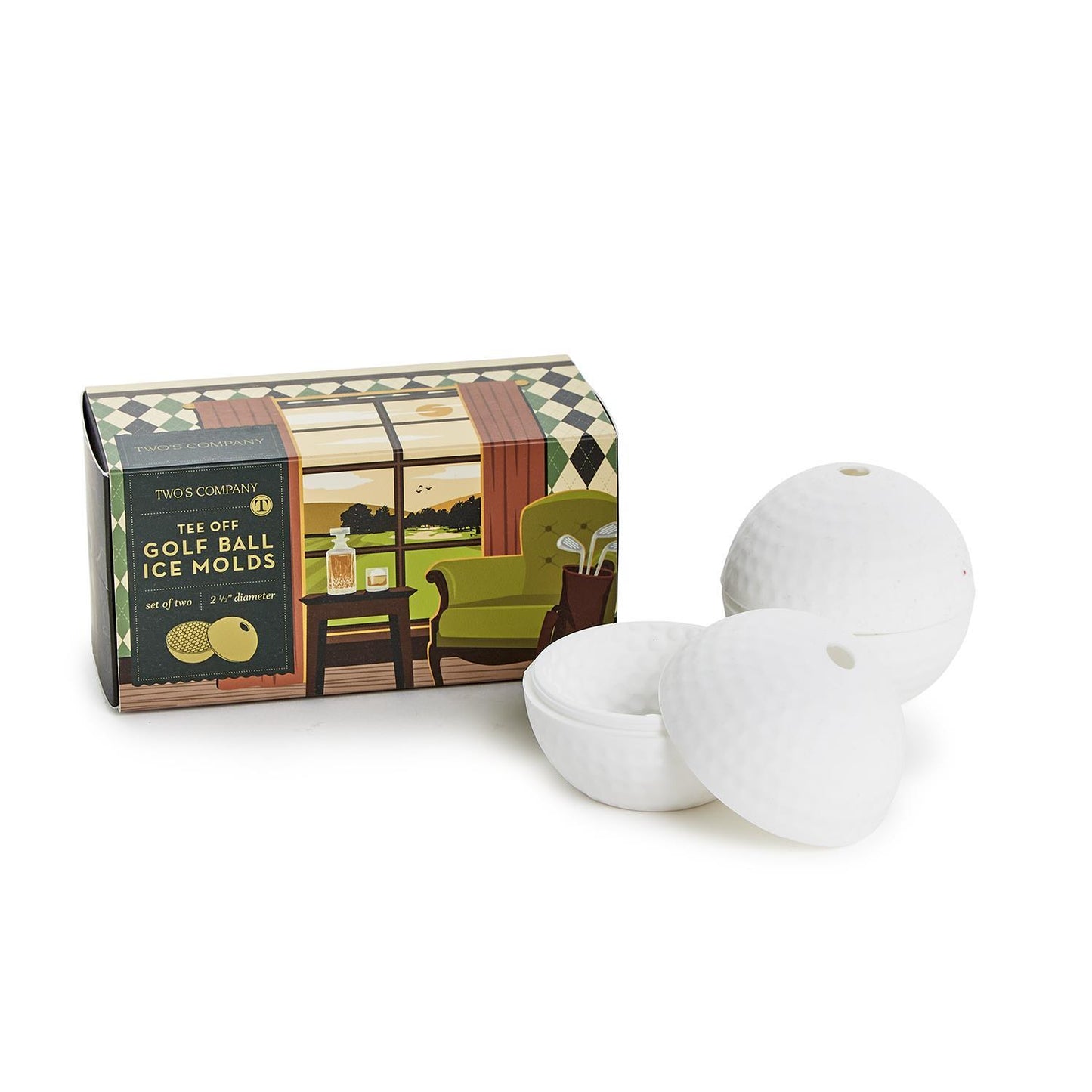 Tee Off Golf Ball Ice Mold in Gift Box | Set Of 2
