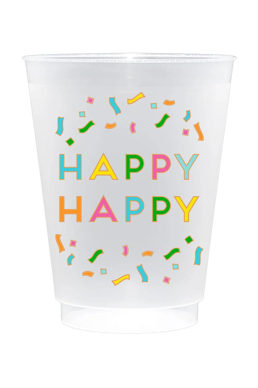 Celebration Shatterproof Frost Flex Plastic Cups