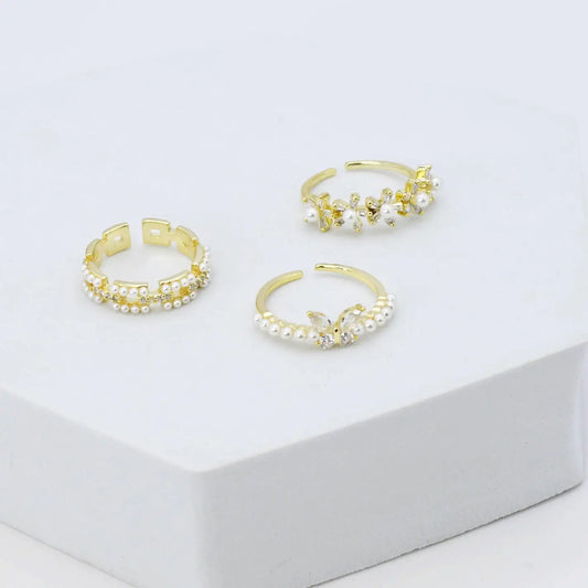 Harmony Pearl Ring Set