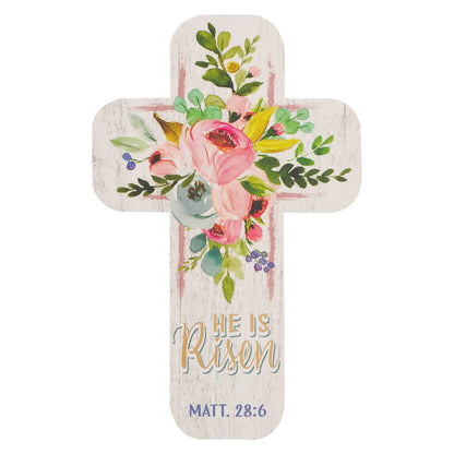 Cross Bookmark Floral He Is Risen | Matt. 28:6