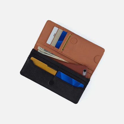 Hutton Large Wallet | Micrograin Leather | HOBO