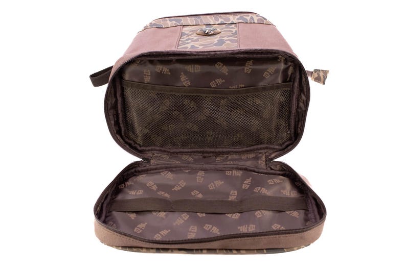 Old School Camo Brown Canvas Toiletry
