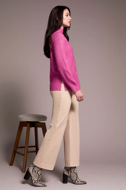 Comfort Stretch Fly Front Wide Leg Pants
