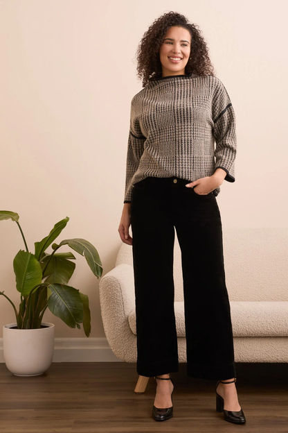 Soft Stretch Corduroy High Rise Ankle Pant