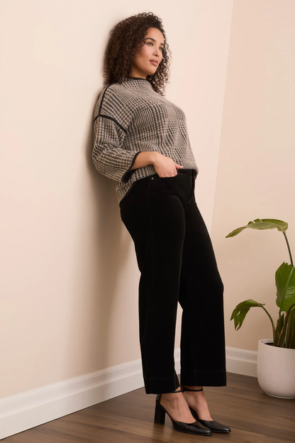 Soft Stretch Corduroy High Rise Ankle Pant