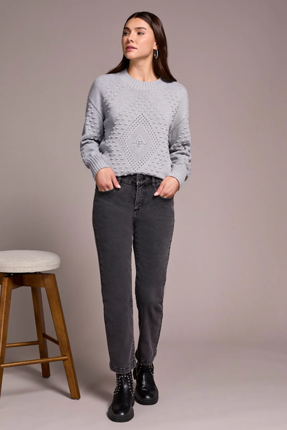 Audrey Boundless Stretch Denim Straight Leg Crop Jeans