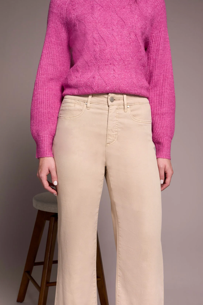 Comfort Stretch Fly Front Wide Leg Pants