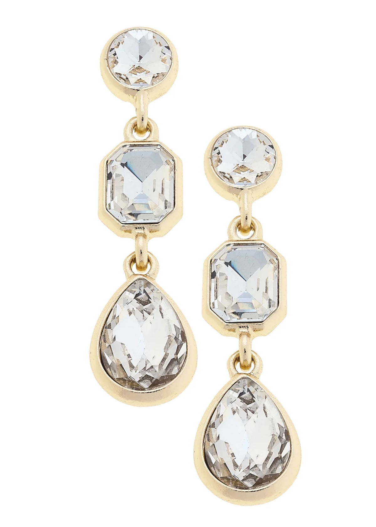 Daphne Rhinestone Linked Earrings