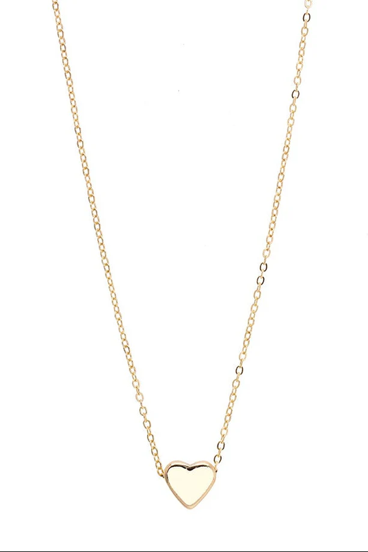 Tatum Heart Children's Necklace in Shiny Gold