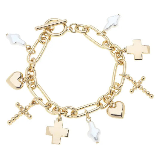 Helena Cross Charm Bracelet
