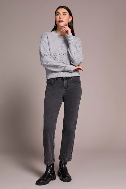 Audrey Boundless Stretch Denim Straight Leg Crop Jeans