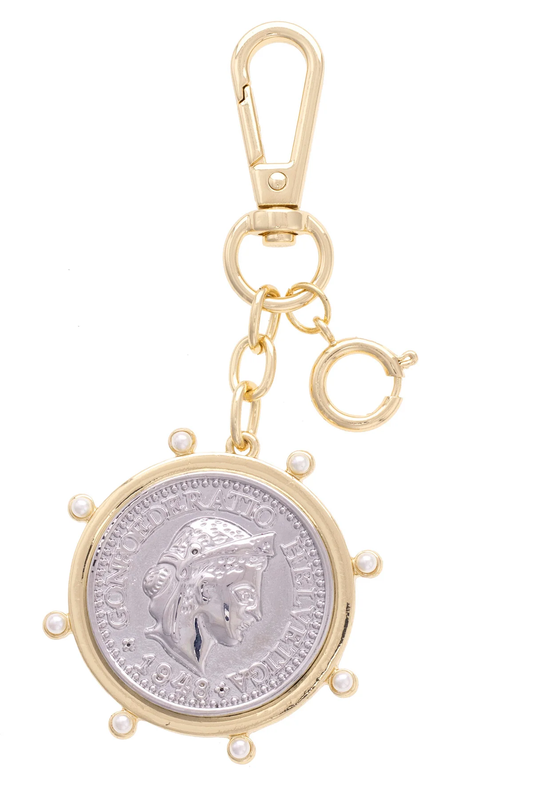 Studded Coin Bag Charm