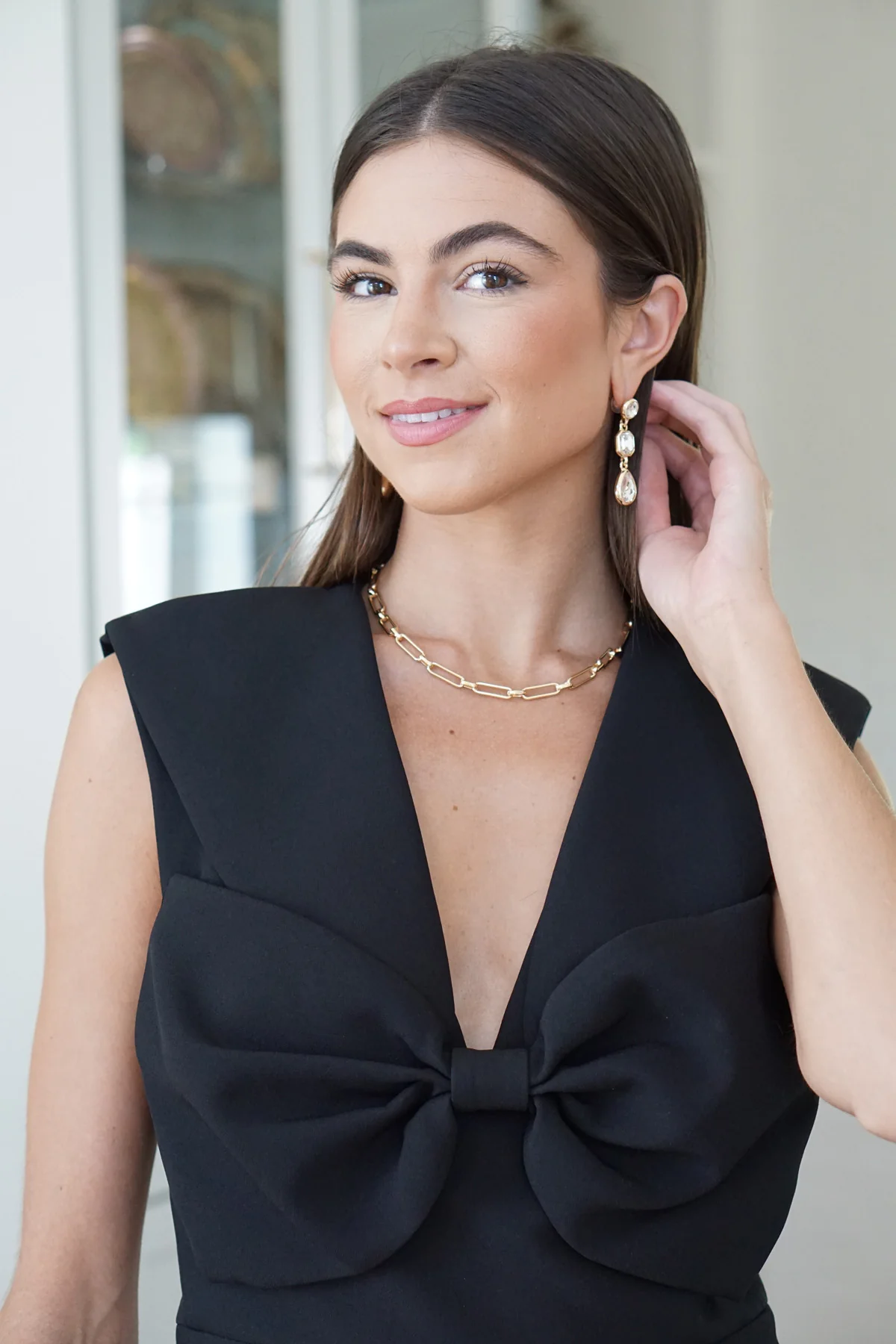 Daphne Rhinestone Linked Earrings