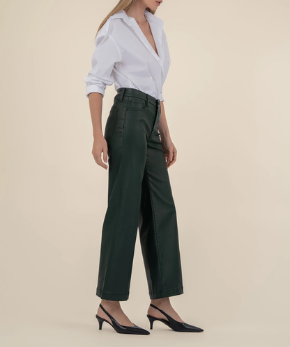 Meg Coated High Rise Wide Leg