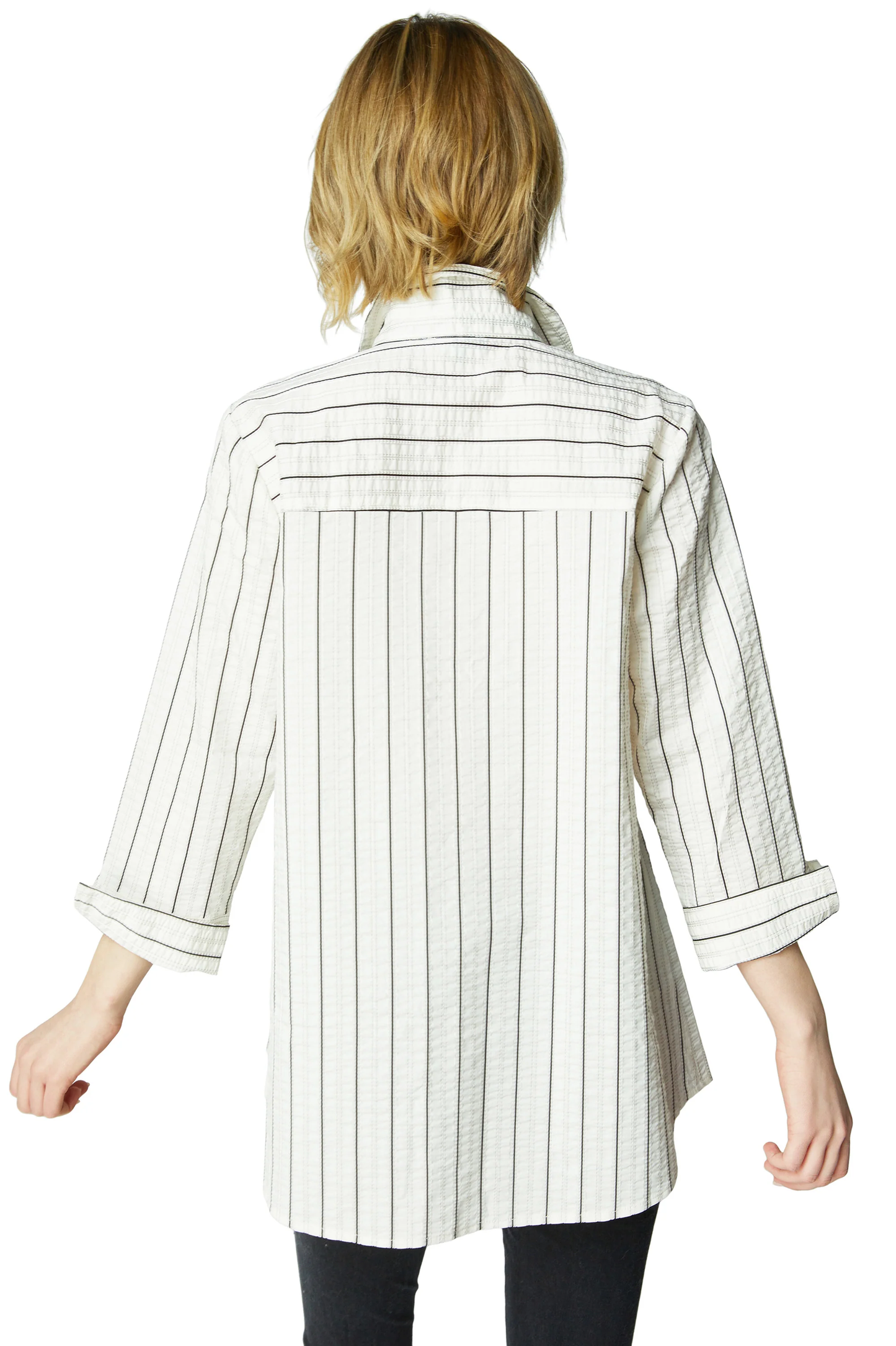 East Side Stripes Hidden Placket Shirt