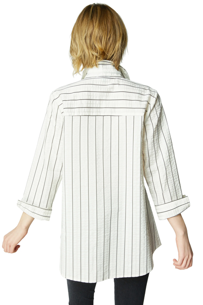 East Side Stripes Hidden Placket Shirt