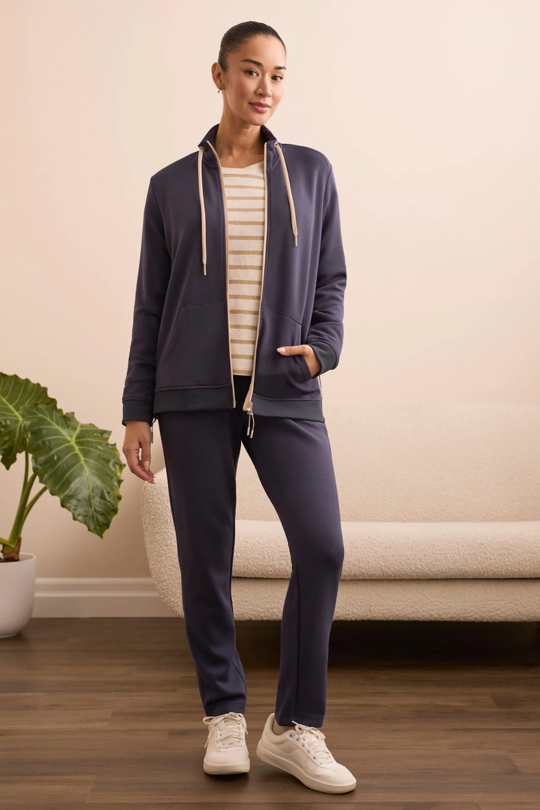 Techno Lux Textured Mock Neck Cardigan