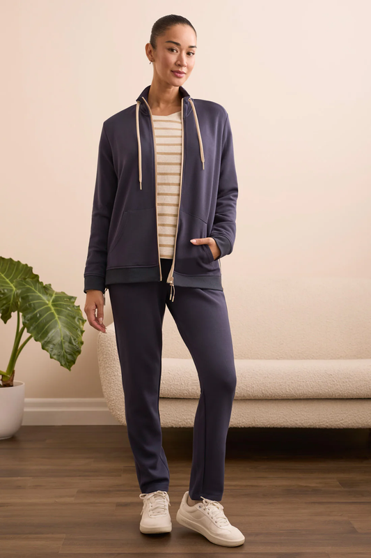 Techno Lux Textured Mock Neck Cardigan