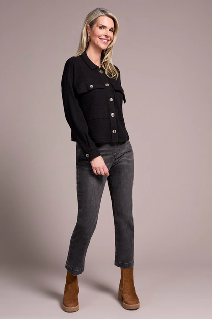 Brushed Waffle Knit Shacket