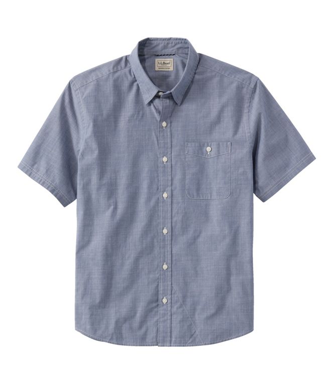 Men's Comfort Stretch Performance Chambray Short Sleeve Shirt | L.L. Bean