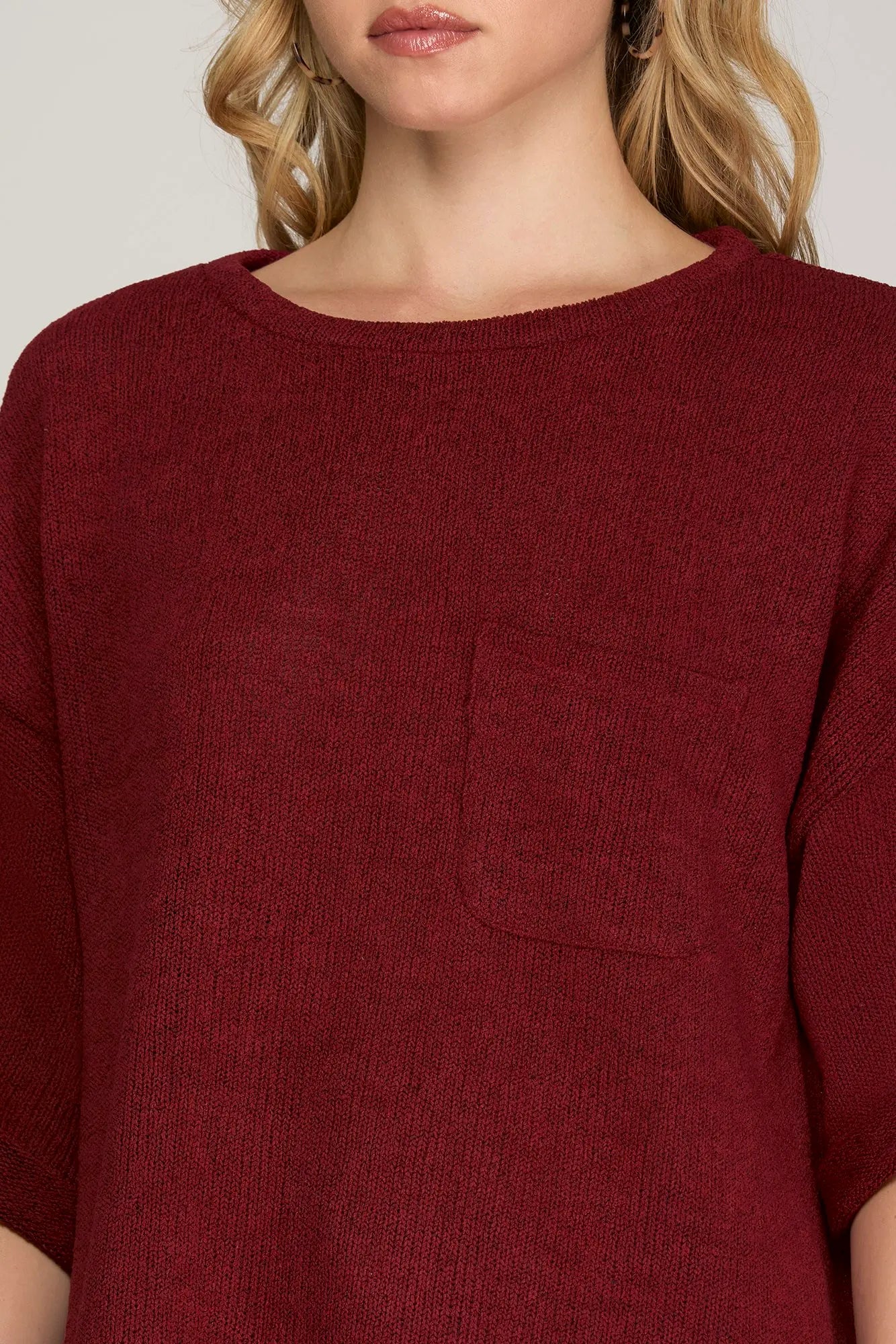 Soft Drop Sweater Knit Top