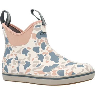 Xtratuf Womens 6" Ankle Deck Boot | Ivory Duck Camo