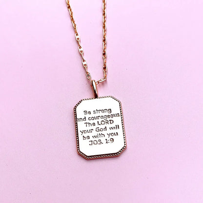 Joshua 1:9 Necklace | Gold