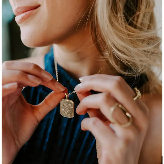 Joshua 1:9 Necklace | Gold