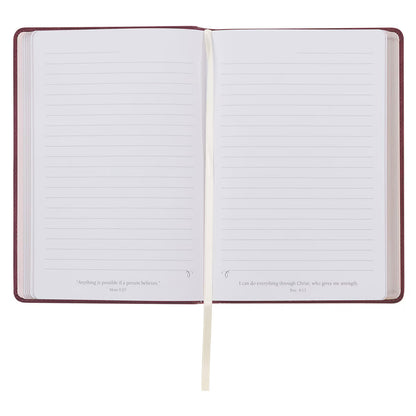 Things Are Possible Burgundy Faux Leather Classic Journal
