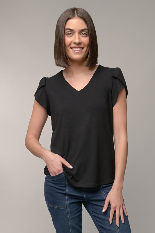 Tulip Sleeve Juliana Crepe Top