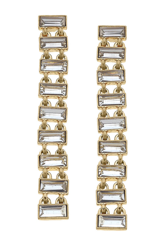 Katherine Rhinestone Baguette Statement Earrings