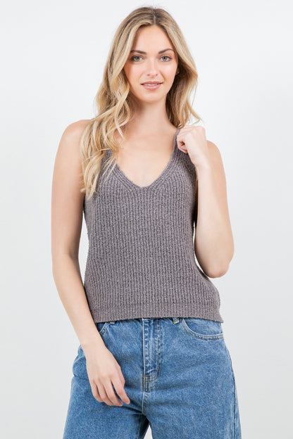Knit V-Neck Tank