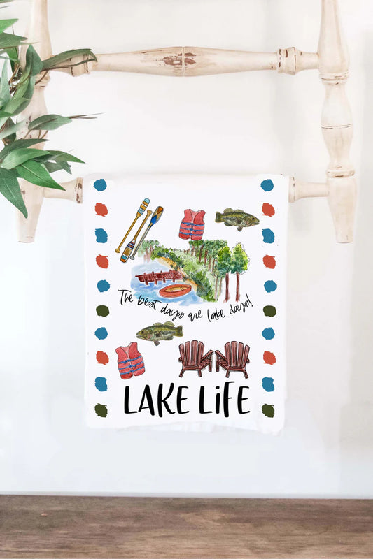 Lake Life Tea Towel