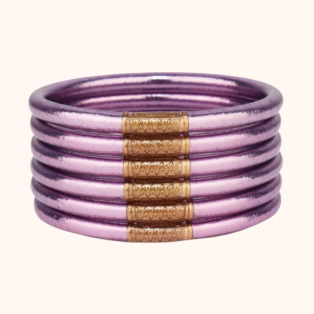Lila All Weather Bangles | Set Of 6 | BuDhaGirl