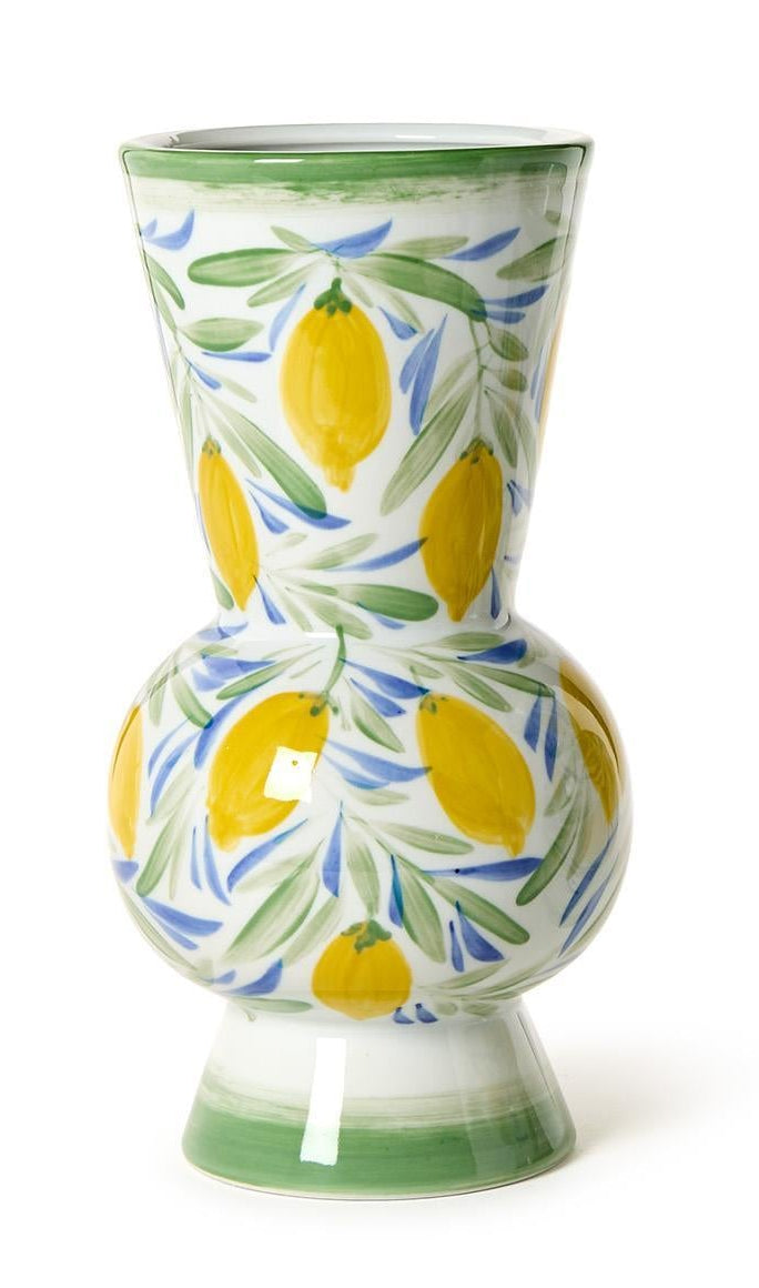 Lemon Grove Hand Painted Vases